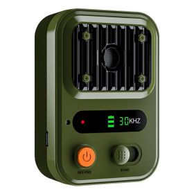Black-Green Color Options -- 1Pc Ultrasonic Anti-Barking Device Rechargeable Auto Dog Bark Control Deterrent Box Training Device IPX4 Waterproof (Option: Green)