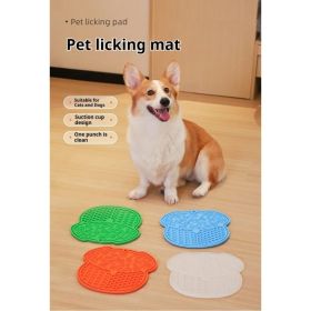 Lick Mat For Dogs And Cats Dog Slow Feeder Mat With Strong Suction (Option: Transparent)