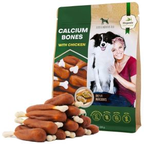 Dog Calcium Bones Wrapped Chicken & Rawhide Free Chew Treats Pet Healthy Dried Snacks Grain Free Organic Meat Chews For Training Small Large Dogs (Option: Beloved Pets)