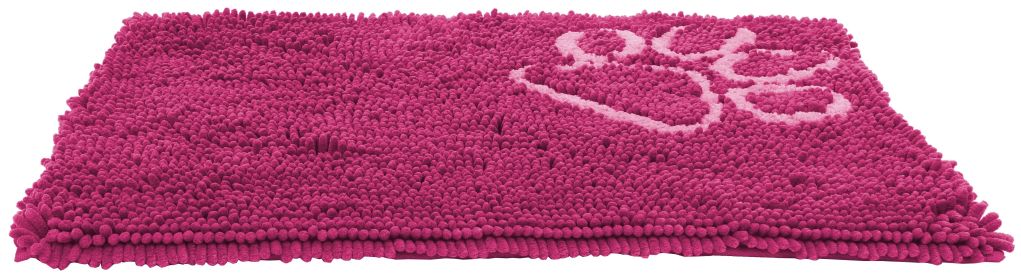 Pet Life 'Fuzzy' Quick-Drying Anti-Skid and Machine Washable Dog Mat (Color: PINK)